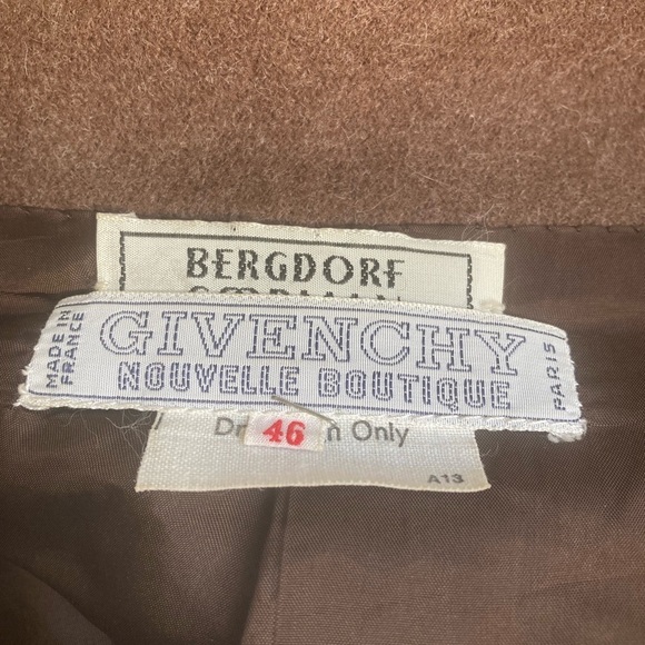 Givenchy Nouvelle Boutique Paris Wool Blazer Jacket in Espresso Brown - Picture 6 of 6